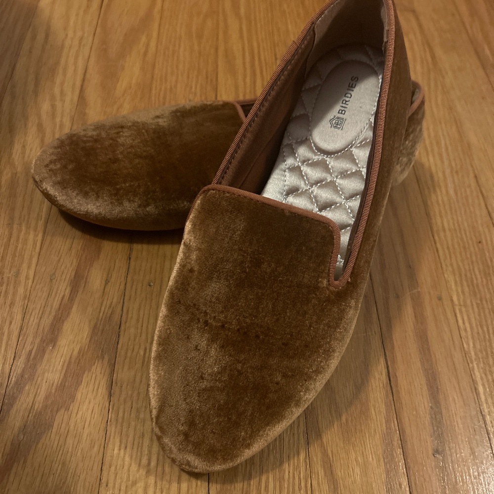 Birdies, velvet loafers